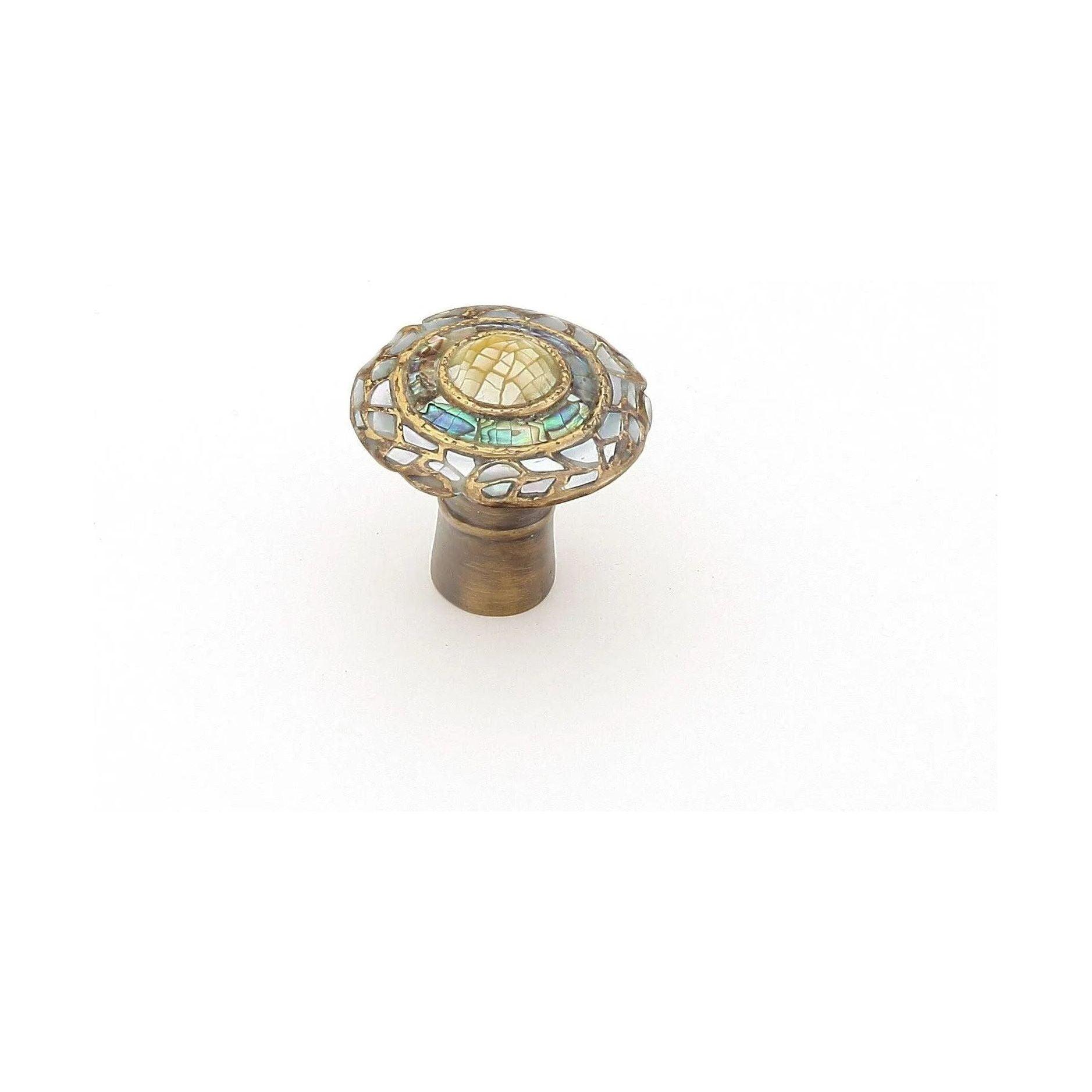 Schaub - Fair Isle Imperial Shell Round Knob - 650-AD - Canada Light Shop