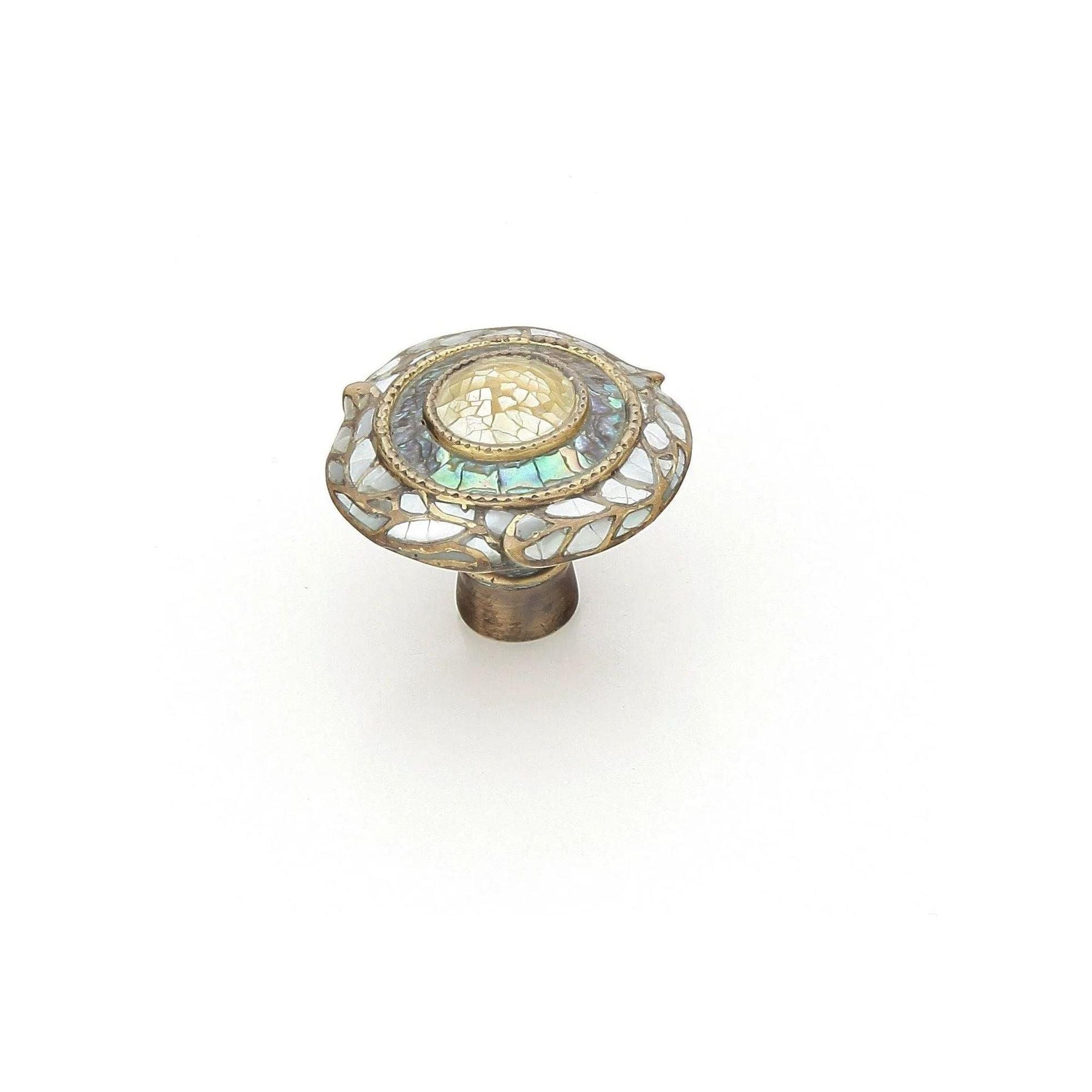 Schaub - Fair Isle Imperial Shell Round Knob - 651-AD - Canada Light Shop