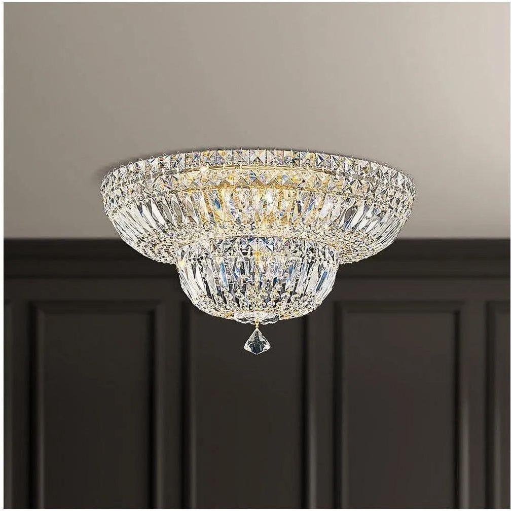 Schonbek 1870 - Petit Crystal Deluxe Semi Flush - 5890-211S - Canada Light Shop