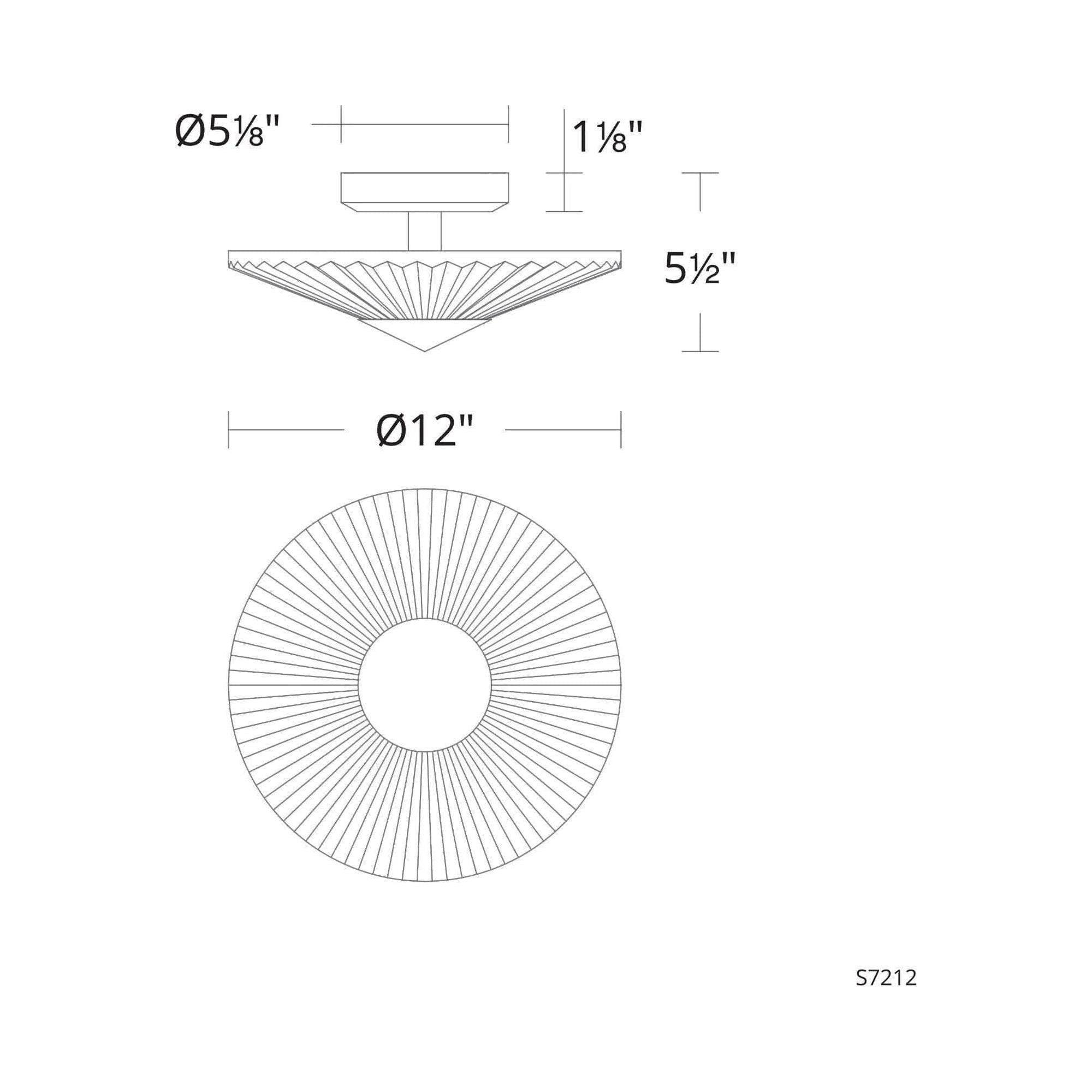 Schonbek Signature - Origami Semi-Flush Mount - S7212-700H - Canada Light Shop