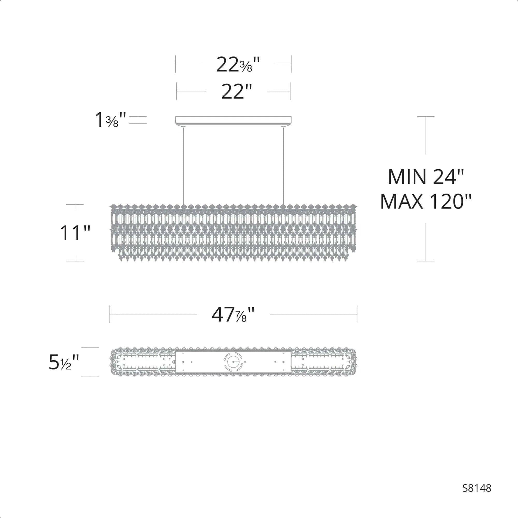 Schonbek Signature - Tahitian Linear Pendant - S8148-51O - Canada Light Shop