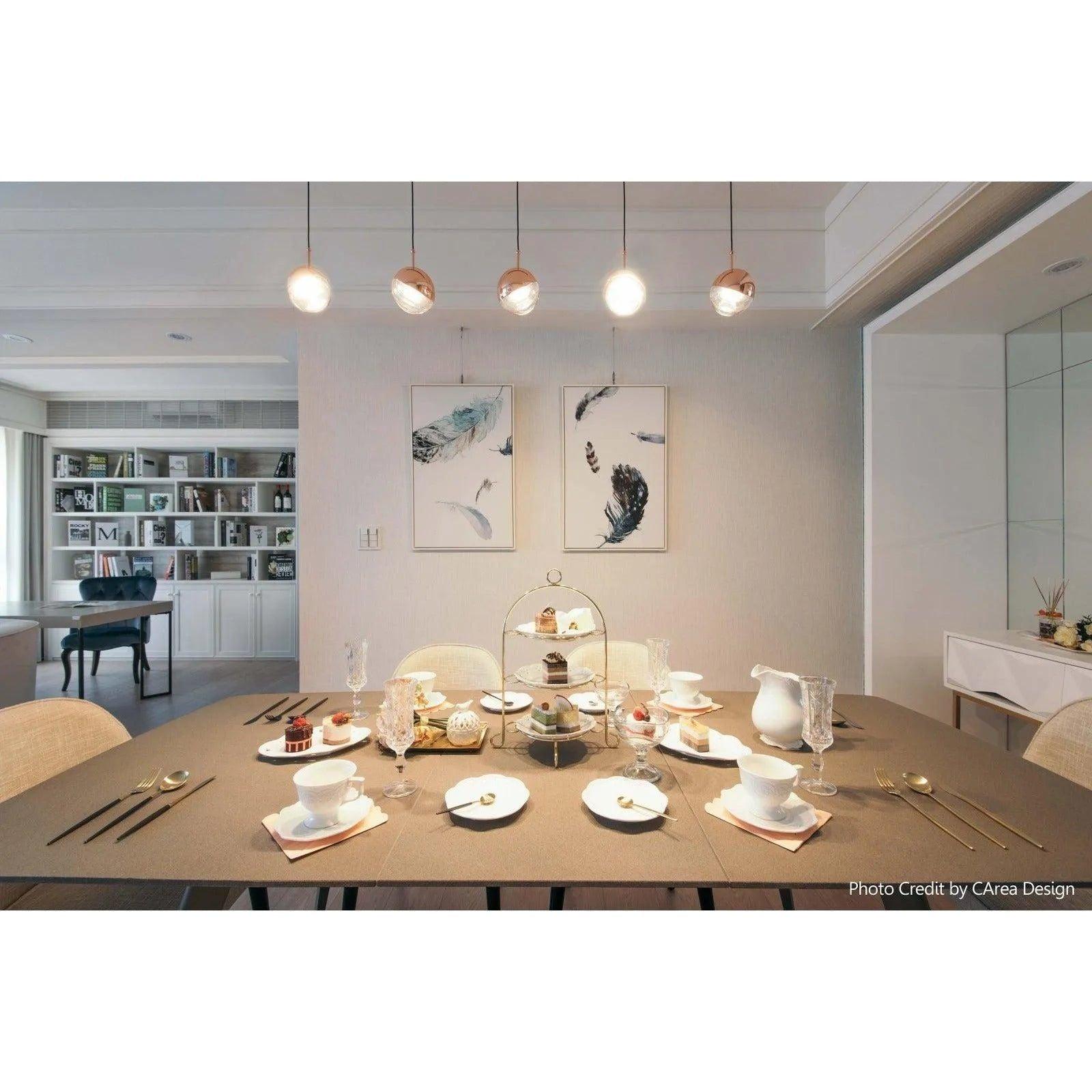 Seed Design - Dora Pendant Light 5 - SLD-1010PL5-CPR - Canada Light Shop