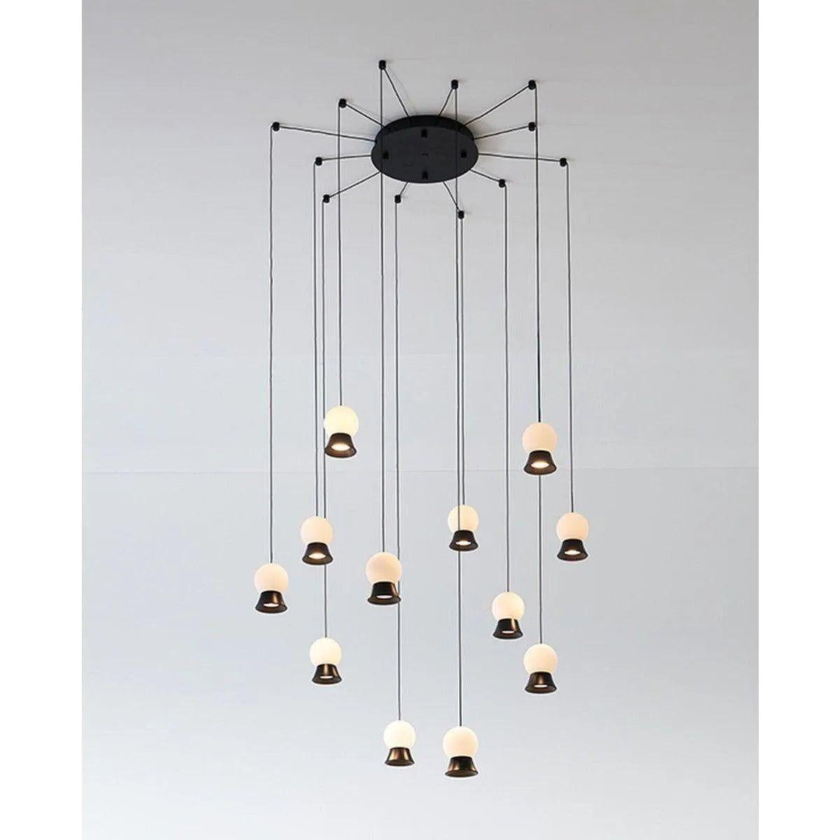 Seed Design - Fuji Pendant Light 12 - SLD-1011PF12-BK - Canada Light Shop