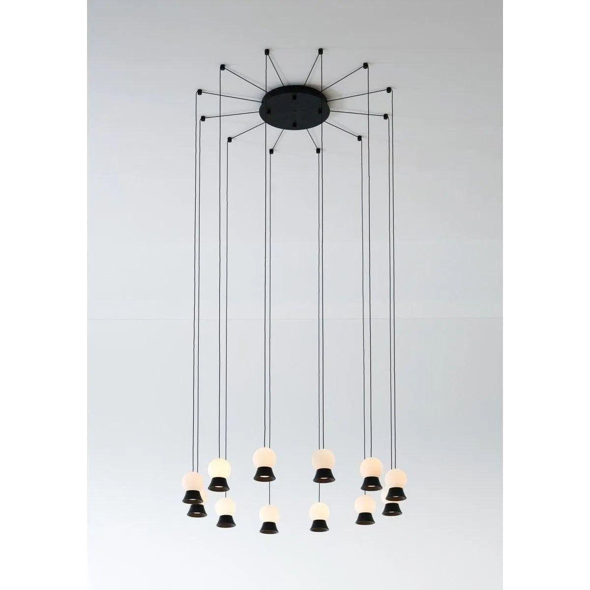 Seed Design - Fuji Pendant Light 12 - SLD-1011PF12-BK - Canada Light Shop