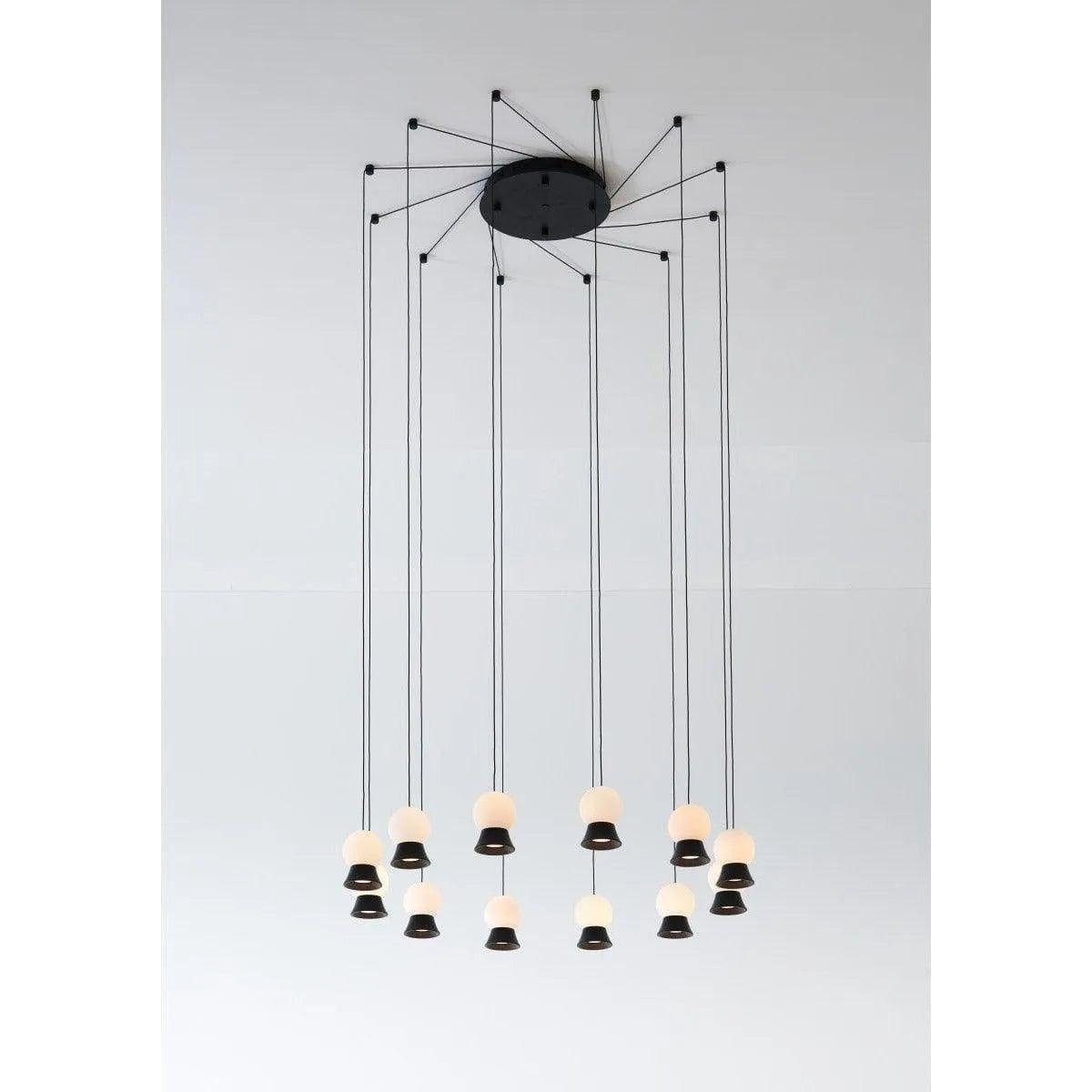 Seed Design - Fuji Pendant Light 12 - SLD-1011PF12-BK - Canada Light Shop