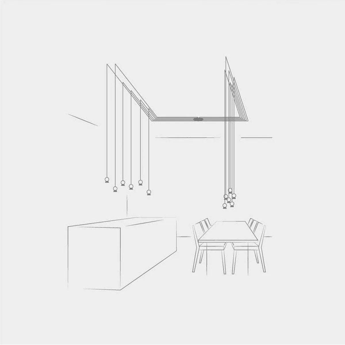 Seed Design - Fuji Pendant Light 12 - SLD-1011PF12-BK - Canada Light Shop