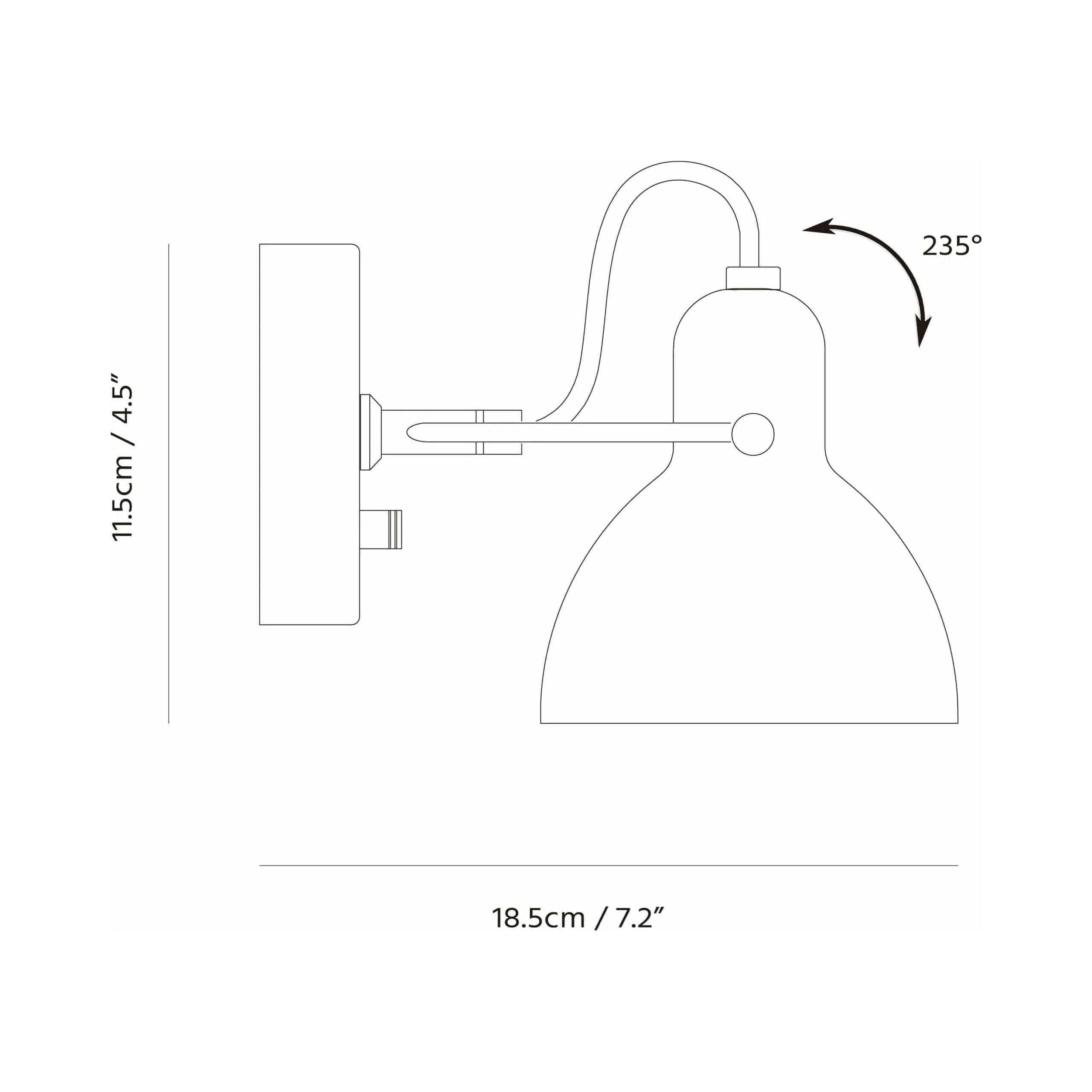 Seed Design - Laito mini Wall Lamp - SQ-793MWR-BK - Canada Light Shop