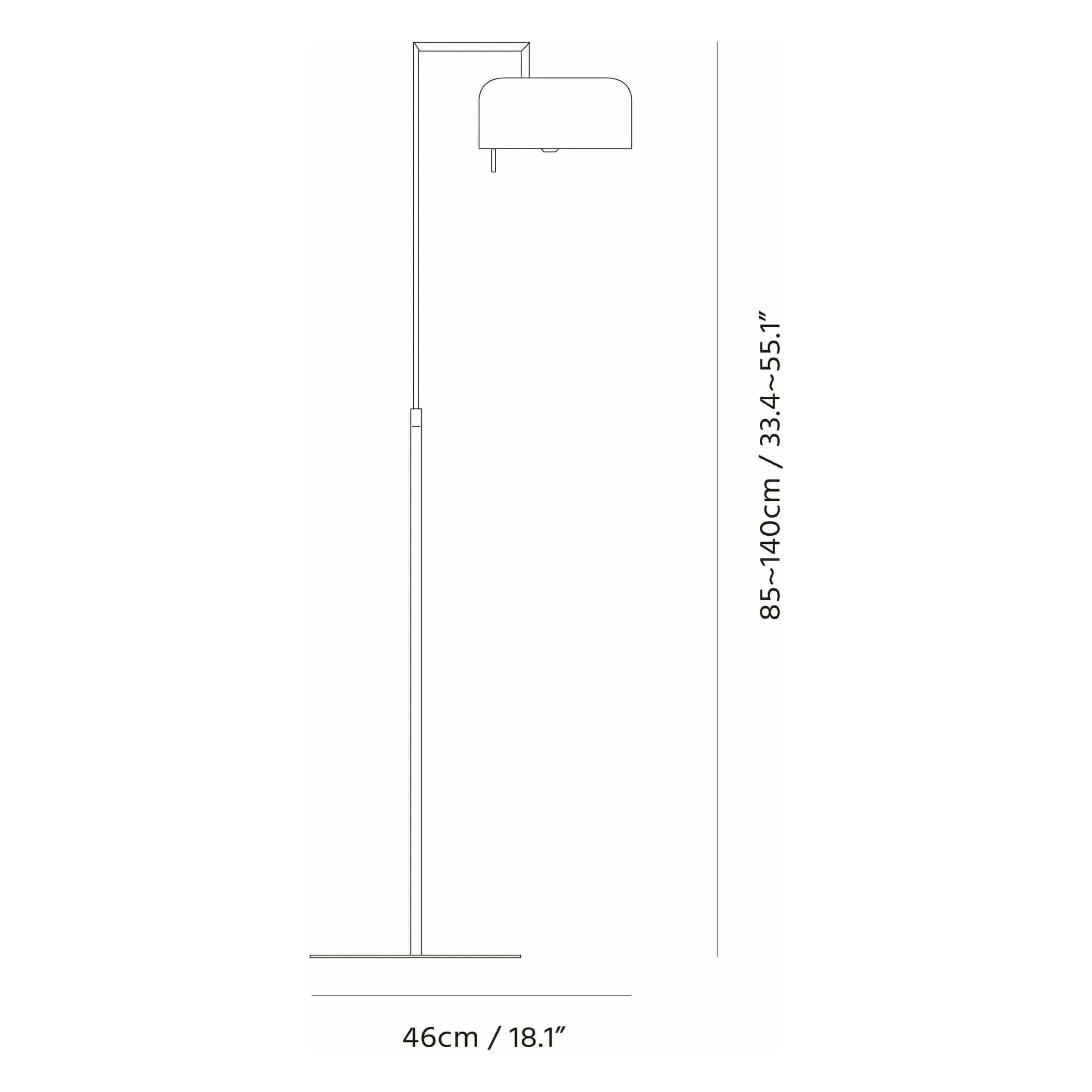 Seed Design - Lalu+ Floor Lamp - SQ-250MFR-CPR - Canada Light Shop