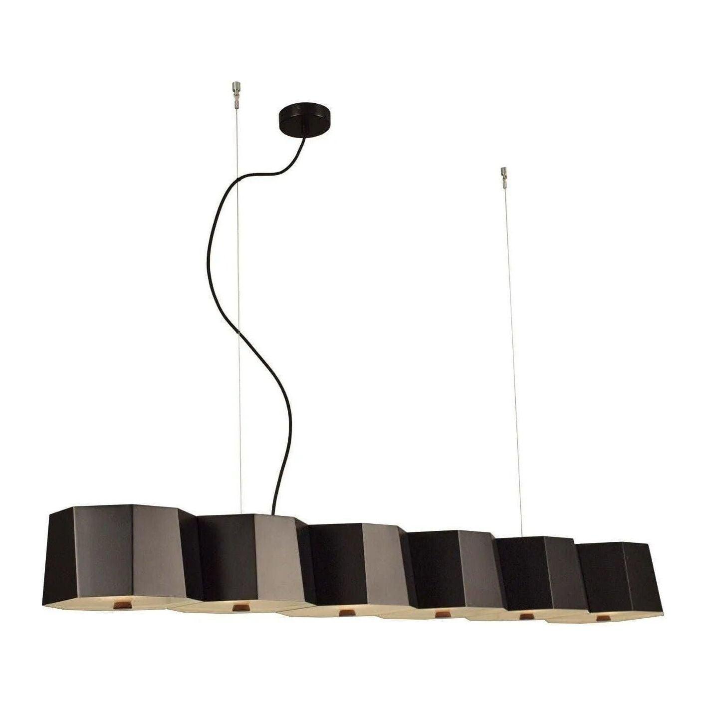 Seed Design - Zhe Pendant Light 6 - SQ-2322MPL6-BK - Canada Light Shop