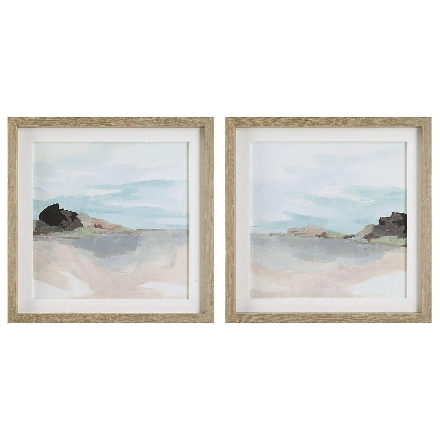The Uttermost - Glacial Coast Framed Prints, Set/2 - 41445 - Canada Light Shop