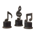 The Uttermost - Music Notes Figurines, Set/3 - 19280 - Canada Light Shop