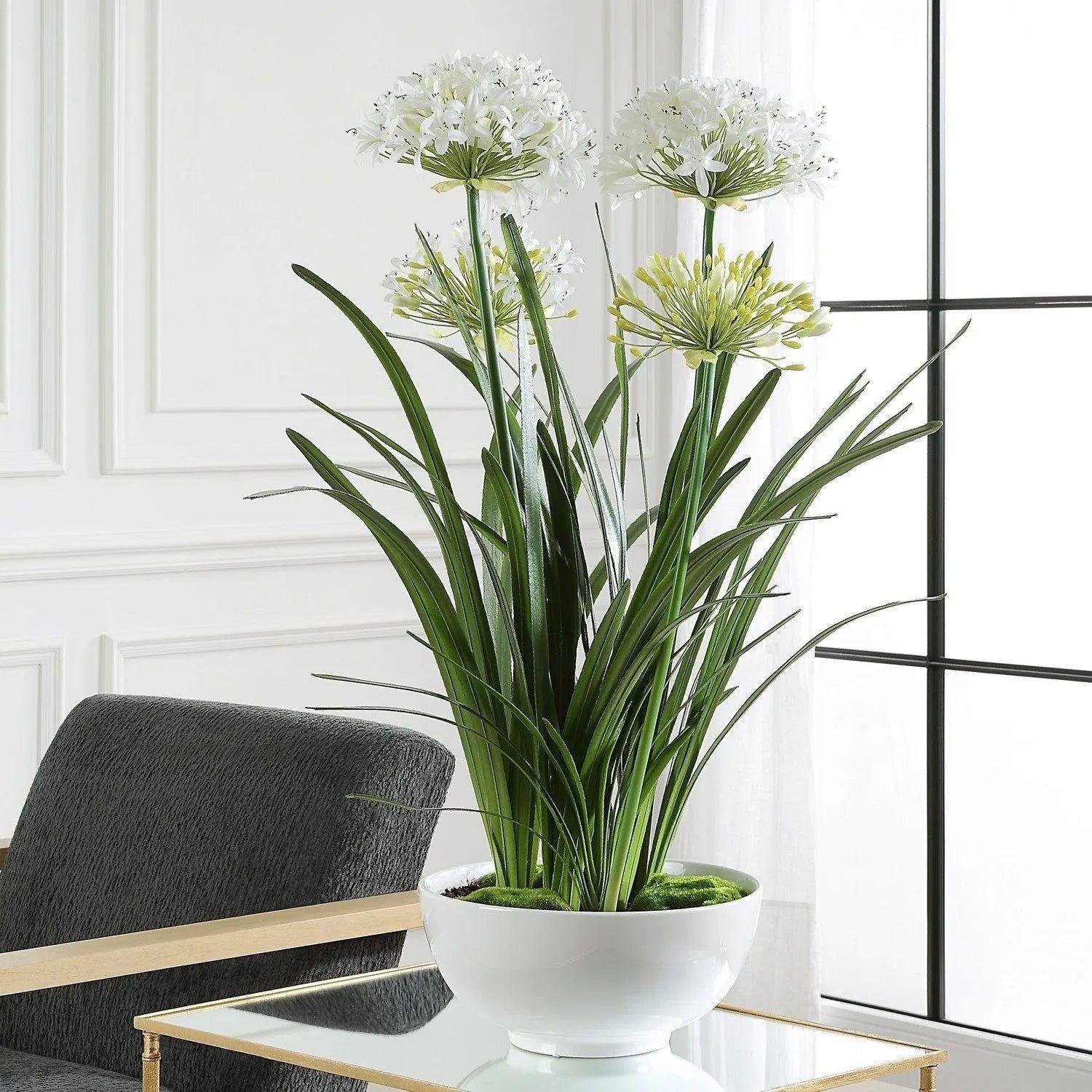The Uttermost - Purity Agapanthus Centerpiece - 60221 - Canada Light Shop
