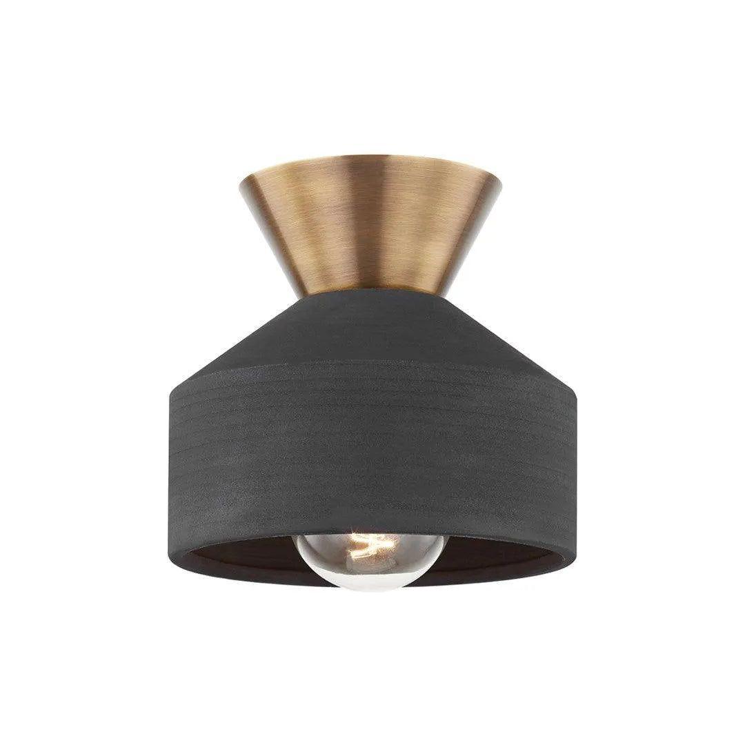Troy Lighting - Covina Flush Mount - C9808-PBR/CBK - Canada Light Shop