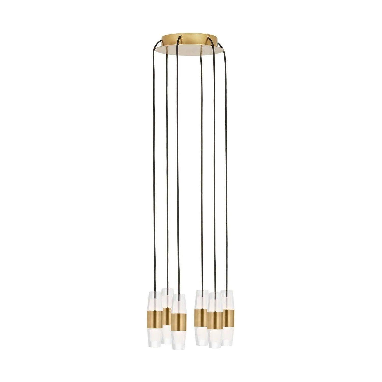 Visual Comfort Modern Collection - Lassell LED Short Multi-Light Pendant - SLCH38427NB - Canada Light Shop
