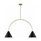 Visual Comfort Studio Collection - Cambre LED Linear Chandelier - KC1102MBKBBS-L1 - Canada Light Shop