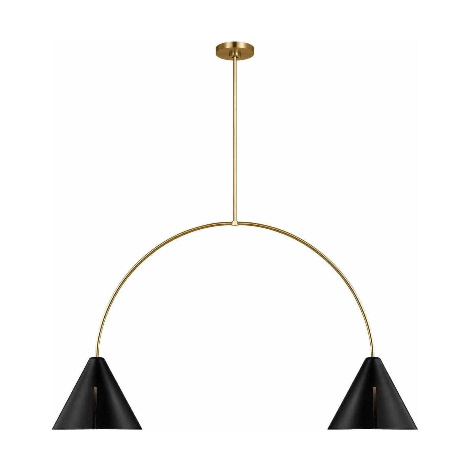 Visual Comfort Studio Collection - Cambre LED Linear Chandelier - KC1102MBKBBS-L1 - Canada Light Shop