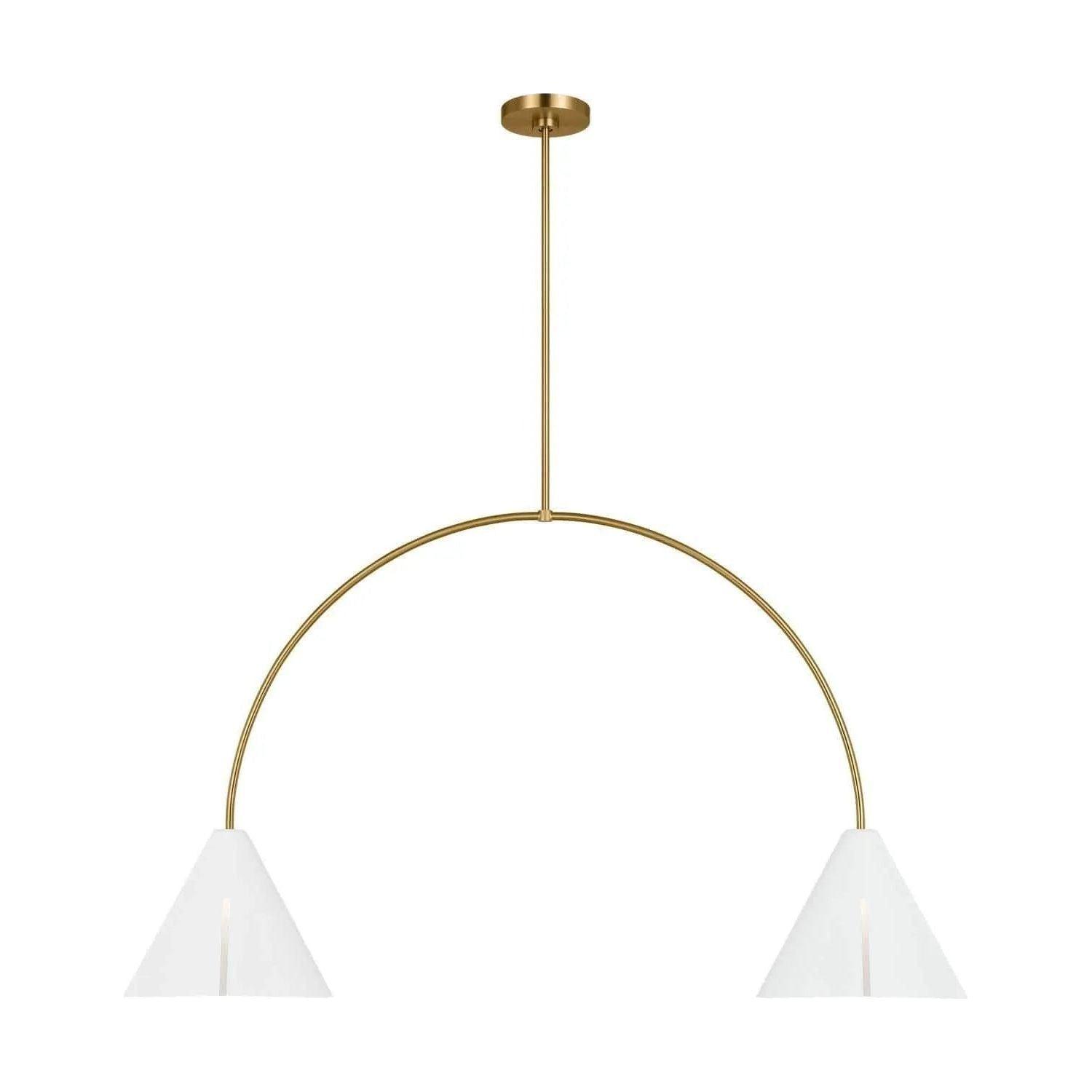 Visual Comfort Studio Collection - Cambre LED Linear Chandelier - KC1102MWTBBS-L1 - Canada Light Shop