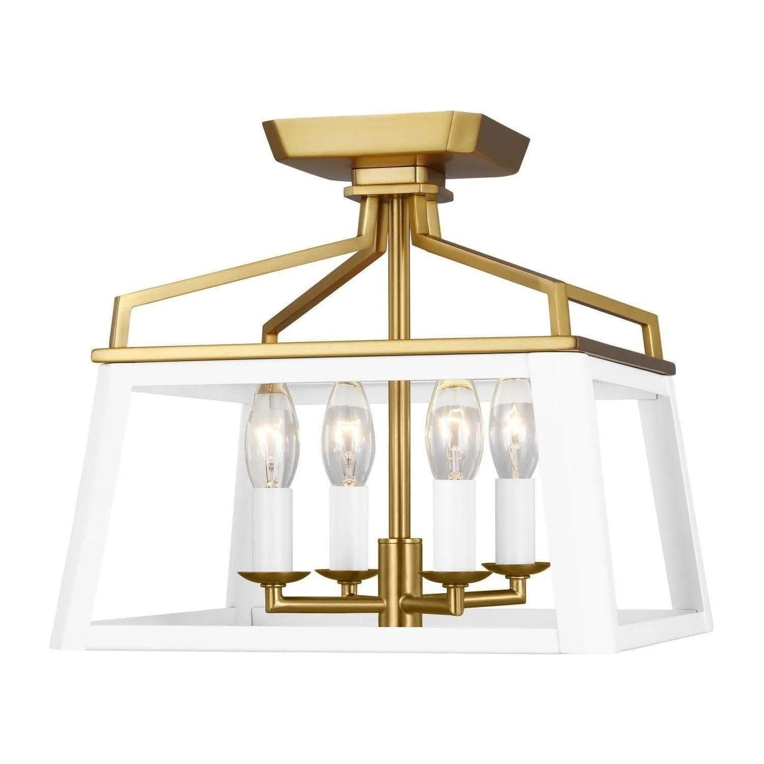 Visual Comfort Studio Collection - Carlow Flush Mount - CF1084MWTBBS - Canada Light Shop