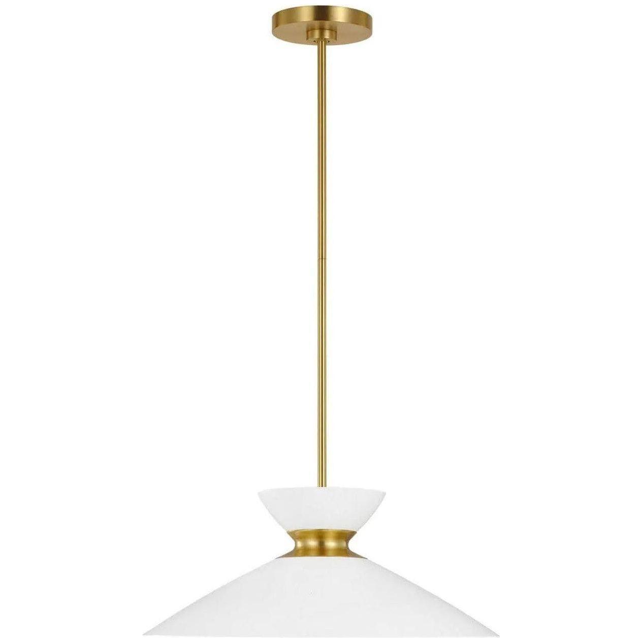 Visual Comfort Studio Collection - Heath Wide Pendant - EP1231MWTBBS - Canada Light Shop