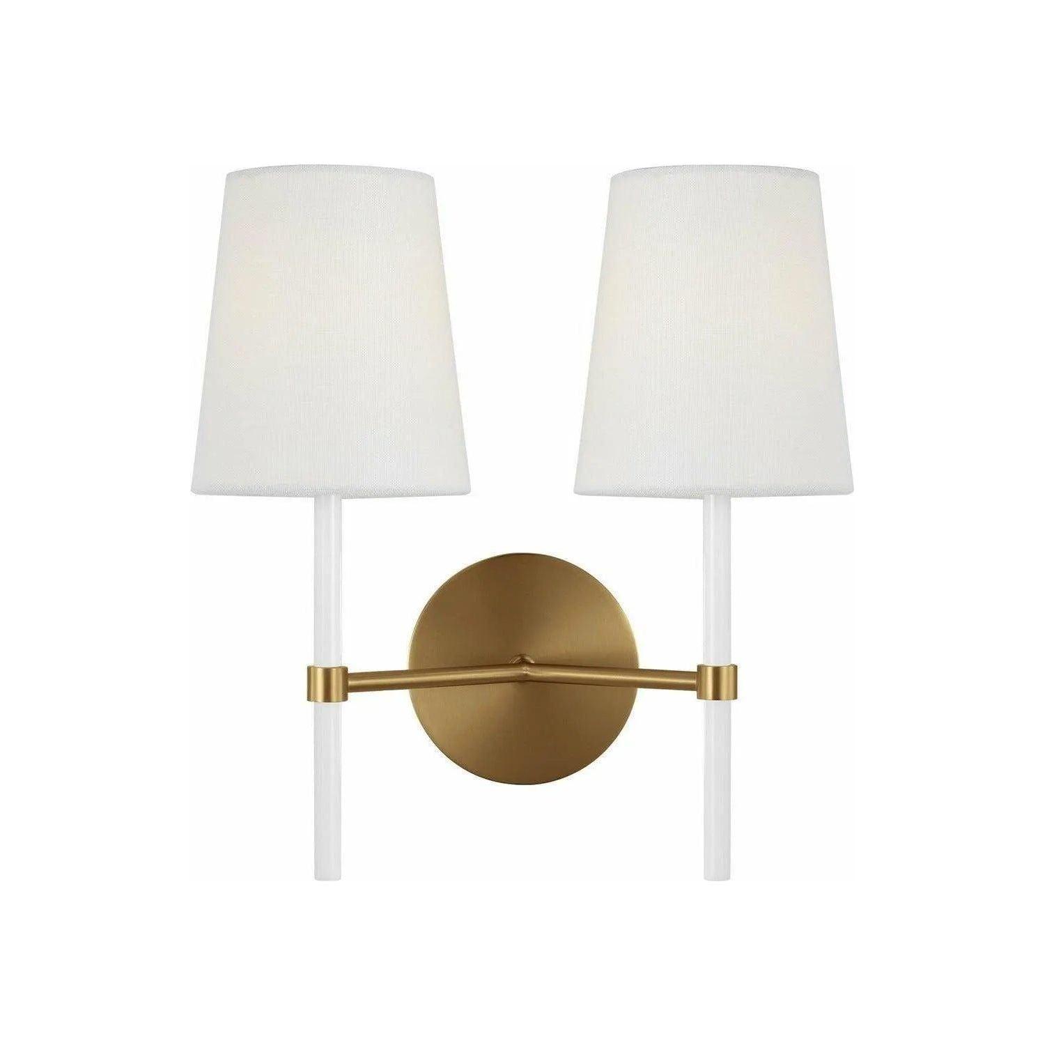 Visual Comfort Studio Collection - Monroe Double Wall Sconce - KSW1102BBSGW - Canada Light Shop