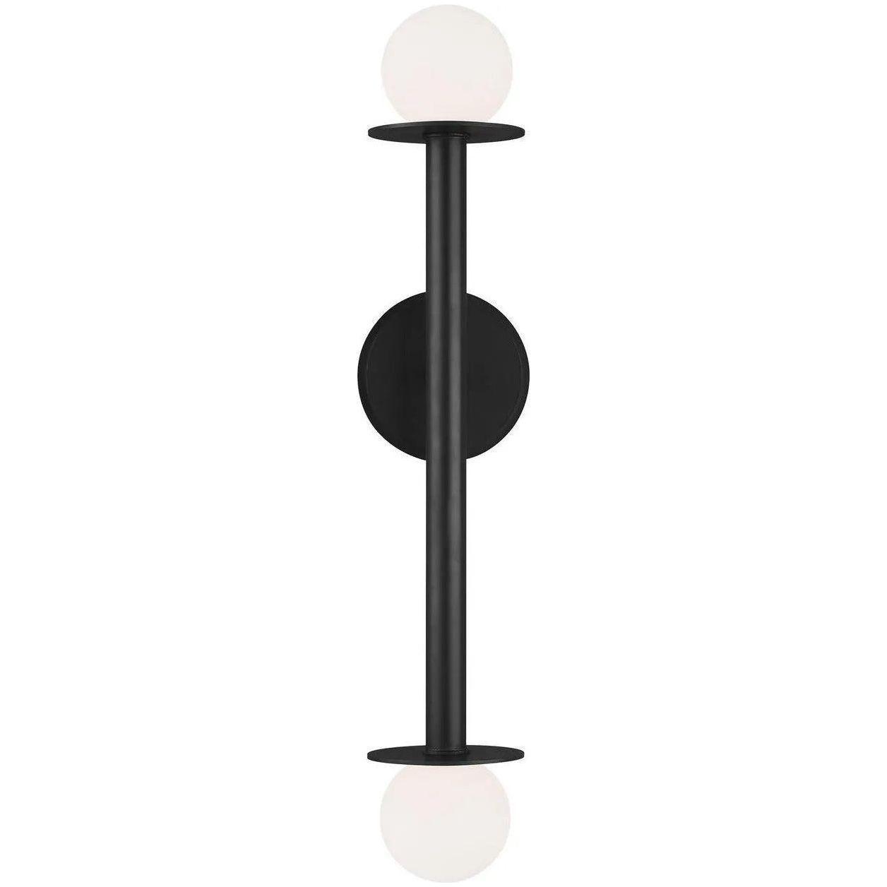Visual Comfort Studio Collection - Nodes Double Wall Sconce - KWL1012MBK - Canada Light Shop