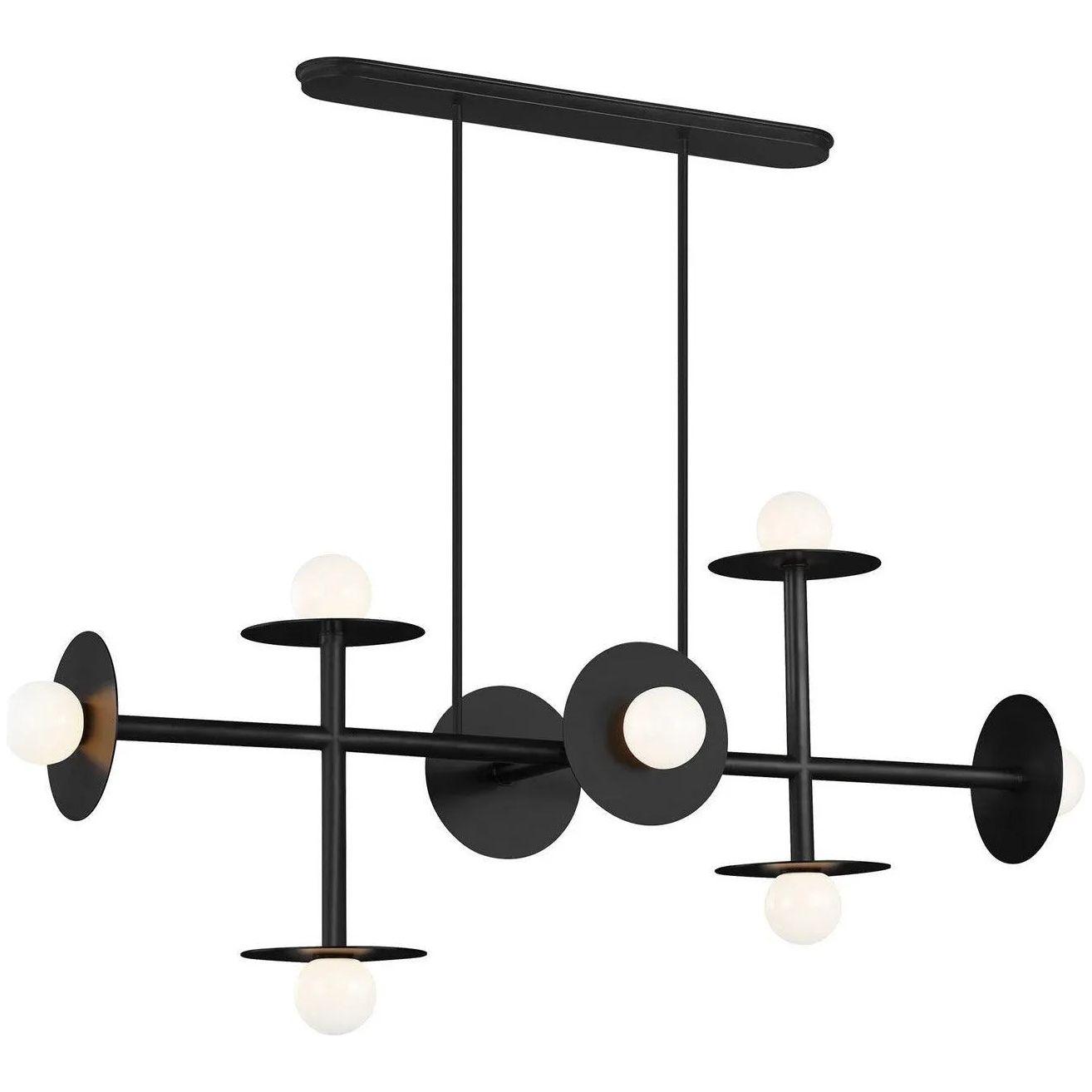 Visual Comfort Studio Collection - Nodes Large Linear Chandelier - KC1008MBK - Canada Light Shop