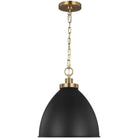 Visual Comfort Studio Collection - Wellfleet Dome Pendant - CP1291MBKBBS - Canada Light Shop