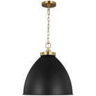 Visual Comfort Studio Collection - Wellfleet Dome Pendant - CP1301MBKBBS - Canada Light Shop