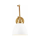 Visual Comfort Studio Collection - Wellfleet Double Arm Dome Wall Sconce - CW1161MWTBBS - Canada Light Shop