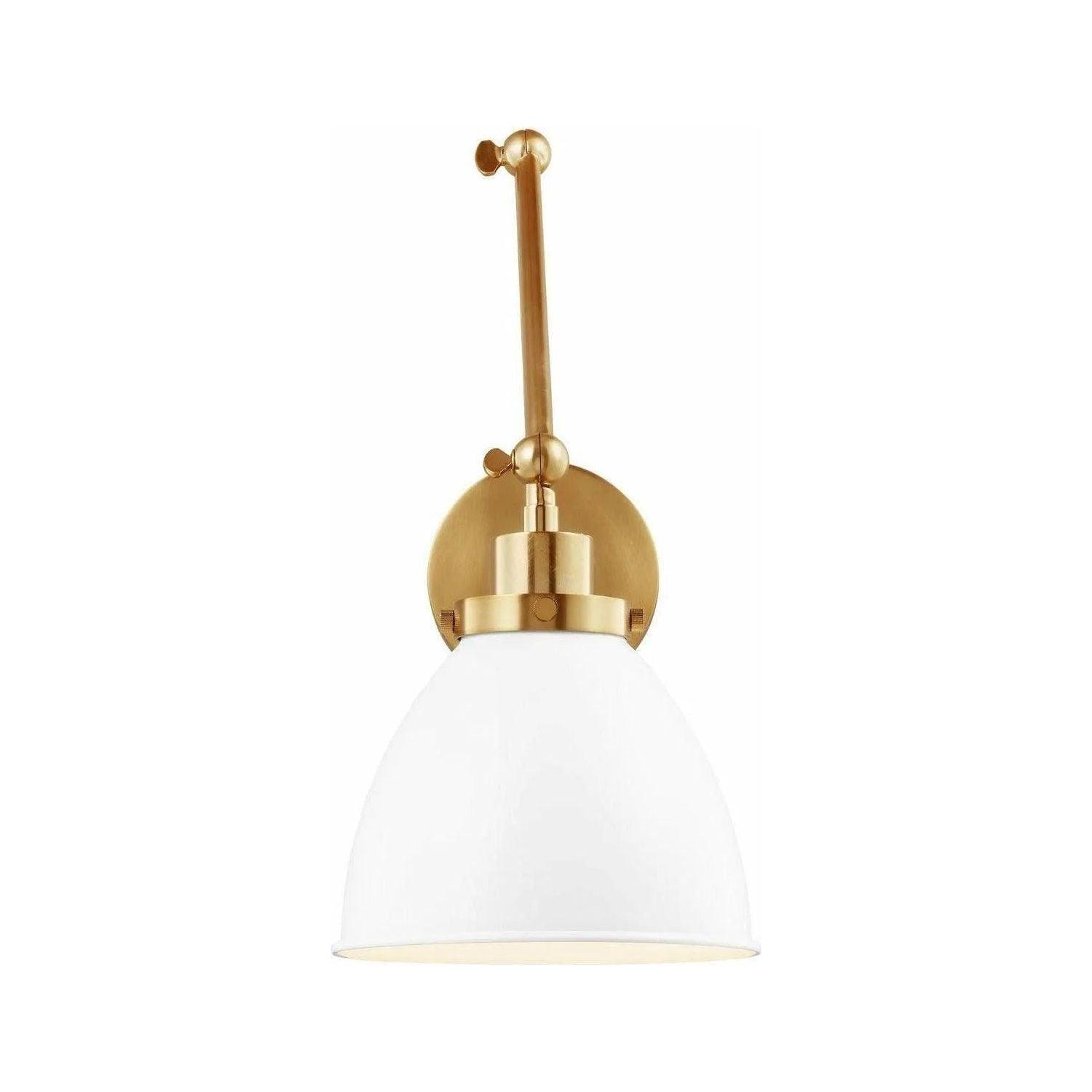 Visual Comfort Studio Collection - Wellfleet Double Arm Dome Wall Sconce - CW1161MWTBBS - Canada Light Shop