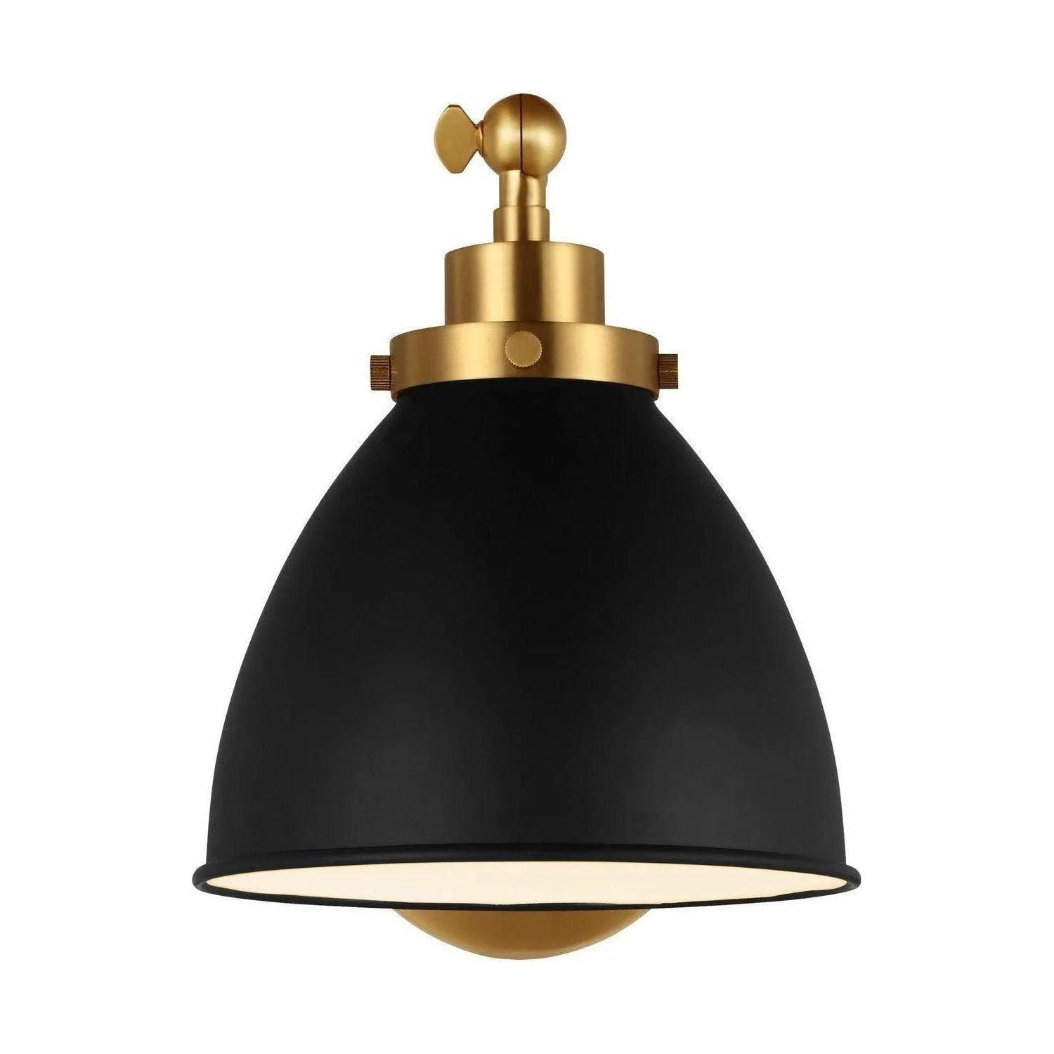 Visual Comfort Studio Collection - Wellfleet Single Arm Dome Wall Sconce - CW1131MBKBBS - Canada Light Shop
