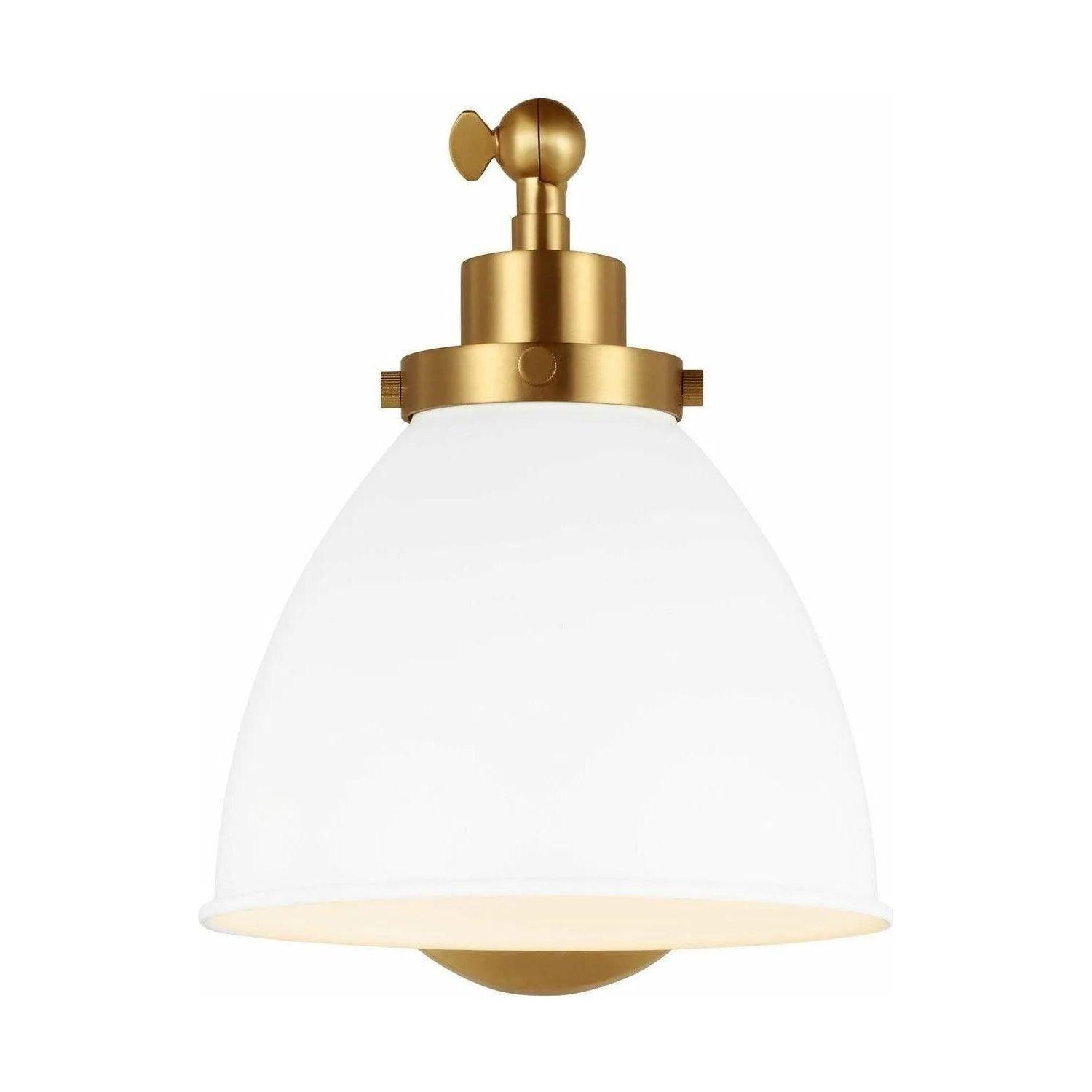 Visual Comfort Studio Collection - Wellfleet Single Arm Dome Wall Sconce - CW1131MWTBBS - Canada Light Shop