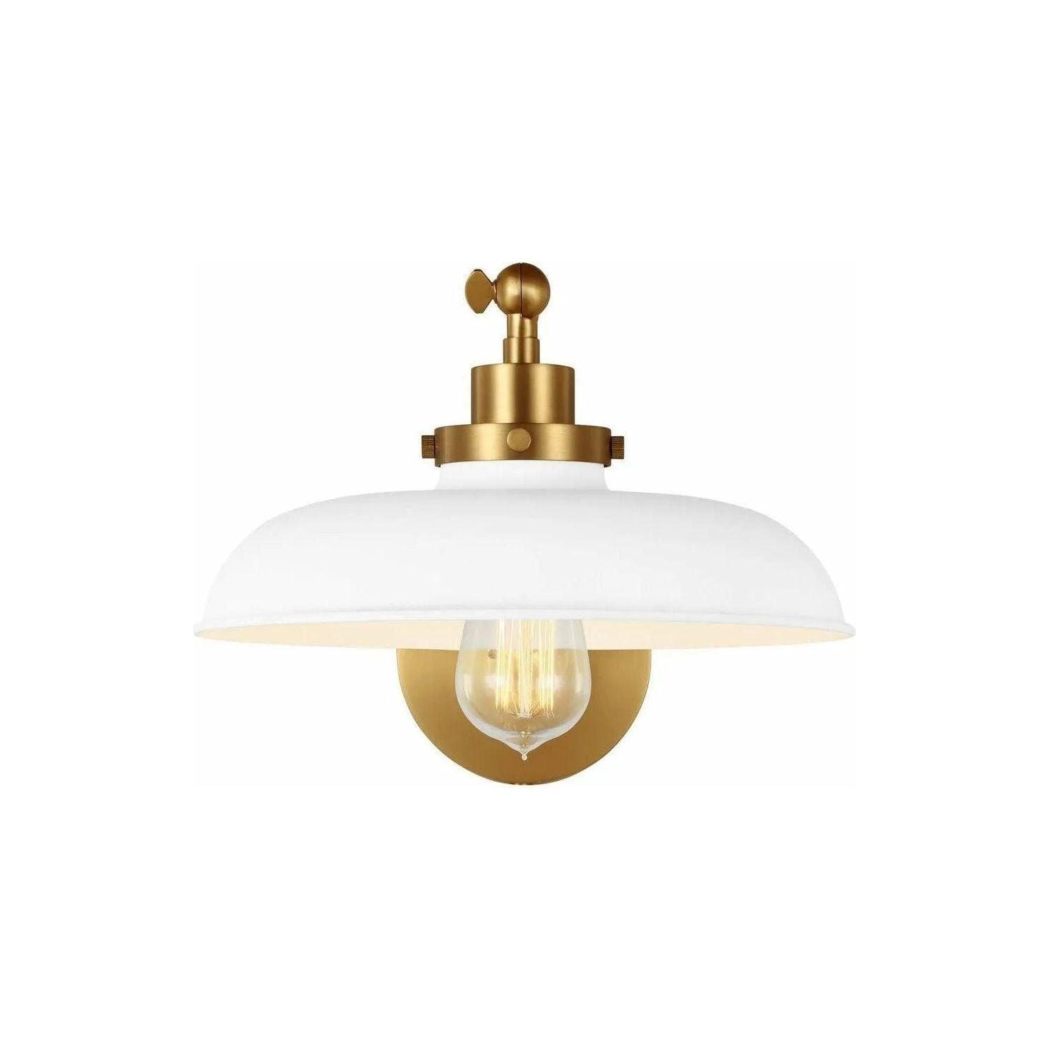Visual Comfort Studio Collection - Wellfleet Single Arm Wide Wall Sconce - CW1141MWTBBS - Canada Light Shop