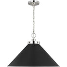 Visual Comfort Studio Collection - Wellfleet Wide Cone Pendant - CP1311MBKPN - Canada Light Shop