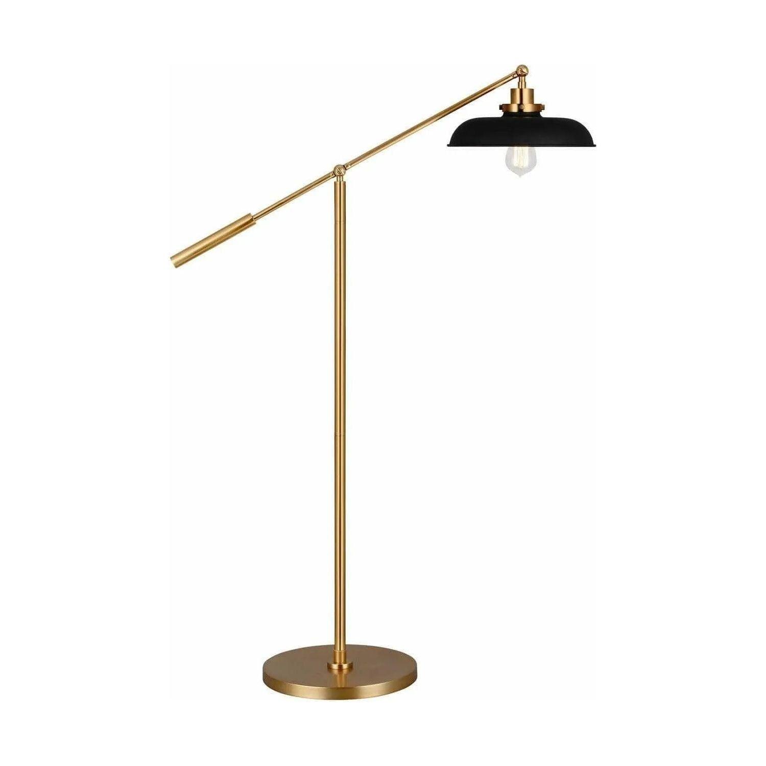 Visual Comfort Studio Collection - Wellfleet Wide Floor Lamp - CT1141MBKBBS1 - Canada Light Shop