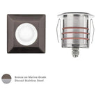 WAC Lighting - 2051 2-Inch LED Square Recessed Inground - 2051-30BS - Canada Light Shop