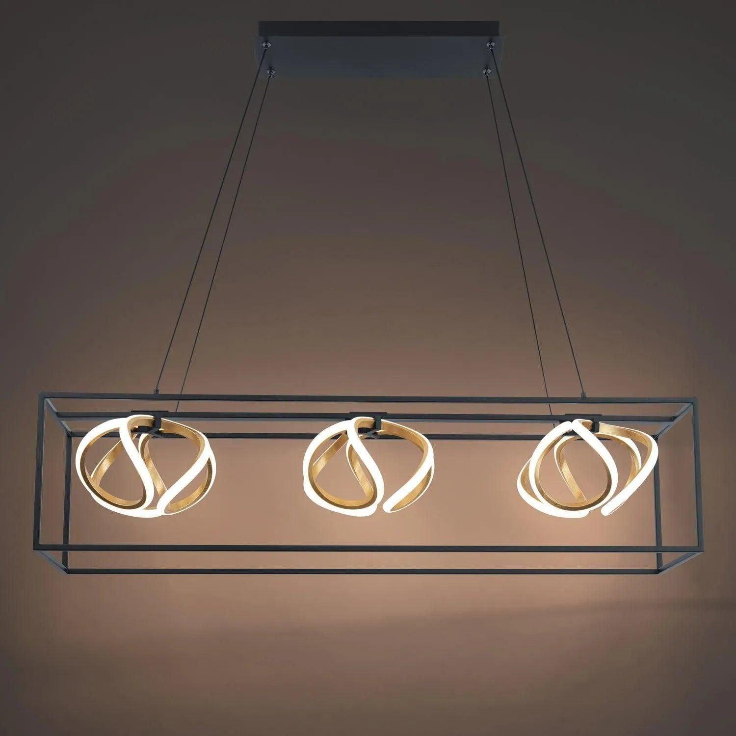 WAC Lighting - Sinclair LED Chandelier - PD-73242-BK/GL - Canada Light Shop